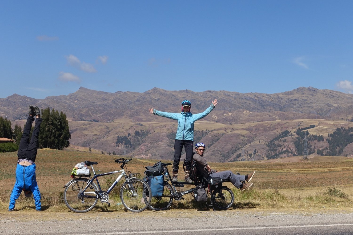 Selfie avec Lelio tour à vélo dans la vallée sacrée