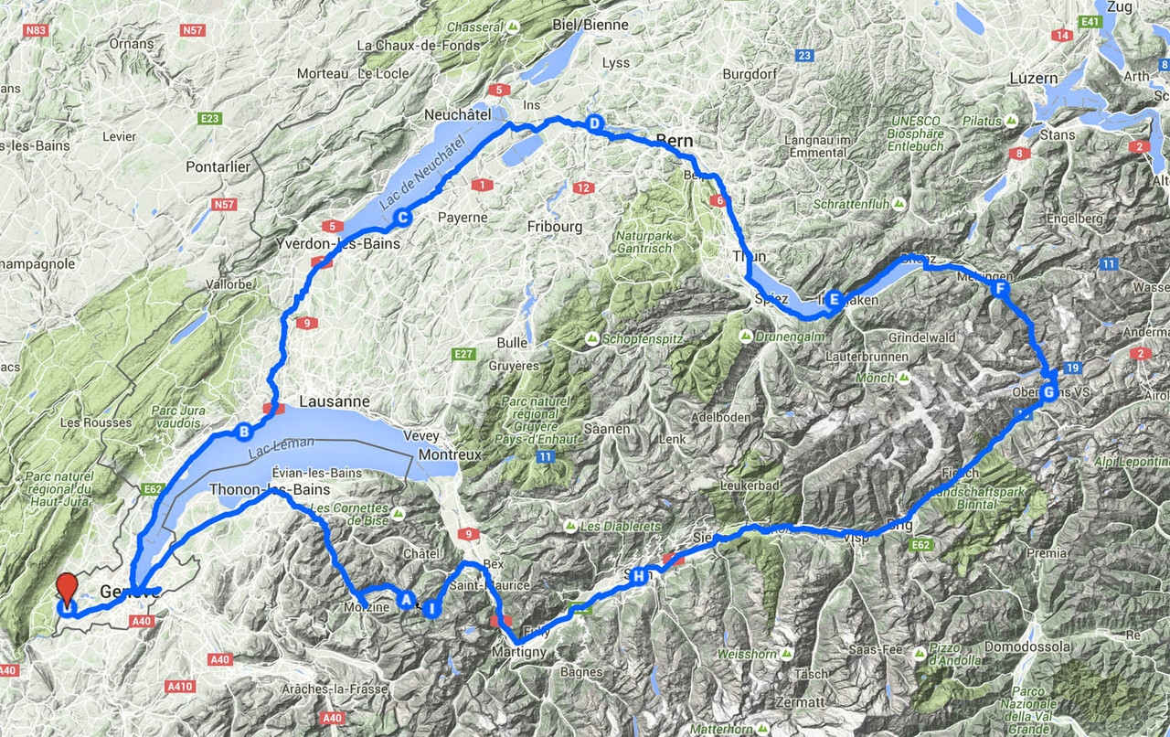 Petit tour en suisse - test du materiel